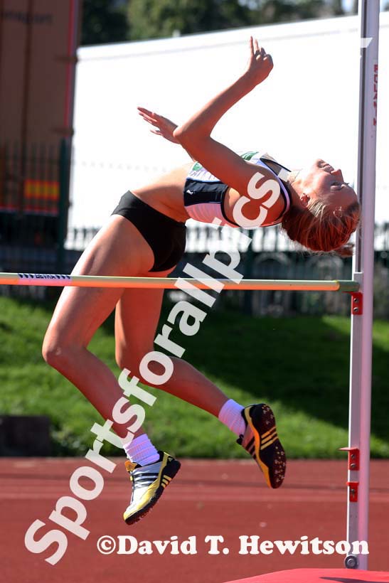 Emma Canning (Whitemoss AC) in the  heptathlon under-18s high jump during the Hexham Decathlon and heptathlon.